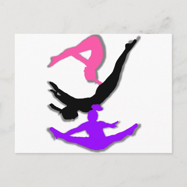 Trampoline gymnast postcard (Front)