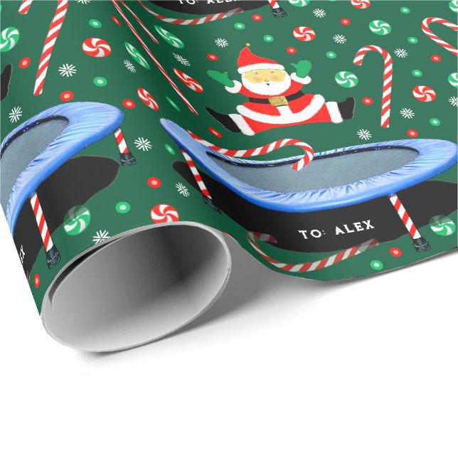 Trampoline Gymnastics Gift Wrapping Paper (Roll Corner)