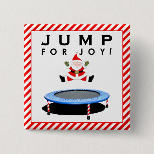 Trampoline Holiday Gift 15 Cm Square Badge