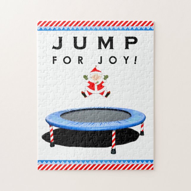 trampoline holiday gift jigsaw puzzle (Vertical)