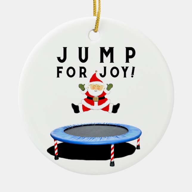 Trampoline Holiday Keepsake Ceramic Tree Decoration (Front)