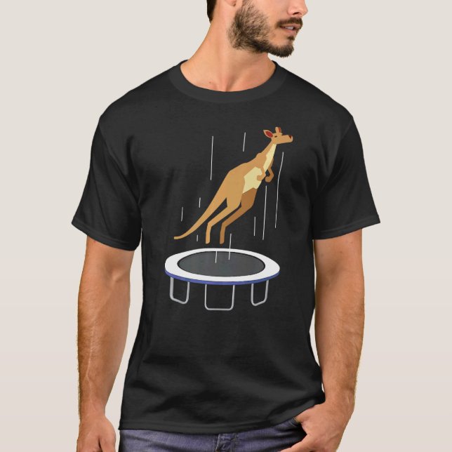Trampoline Kangaroo  Wildlife Animal Australia T-Shirt (Front)