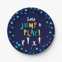 Trampoline or Bounce Party Paper Plates