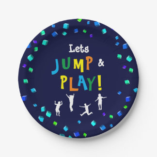 Trampoline or Bounce Party Paper Plates