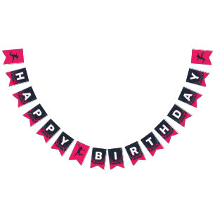 Trampoline Park Let's Jump Red Birthday Party Bunting