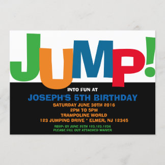 Trampoline Party Invitation