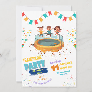 Trampoline Party Invitation, Jump & Bounce Party Invitation