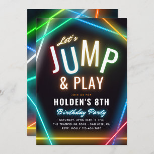 Trampoline Party Invitation   Jump Party