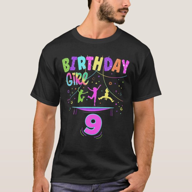 Trampoline Party Outdoor Birthday Costume T-Shirt (Front)