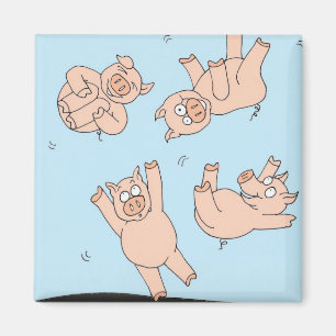 Trampoline Pigs Magnet