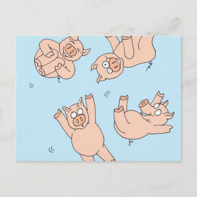 Trampoline Pigs Postcard (Front)