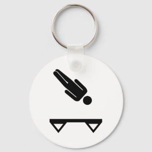 Trampoline trampolining key ring