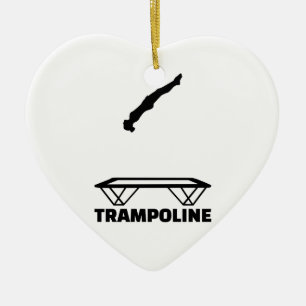 Trampoline trampolinist ceramic ornament