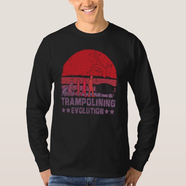 Trampolining Evolution Jumping Trampoline Gymnasti T-Shirt (Front)