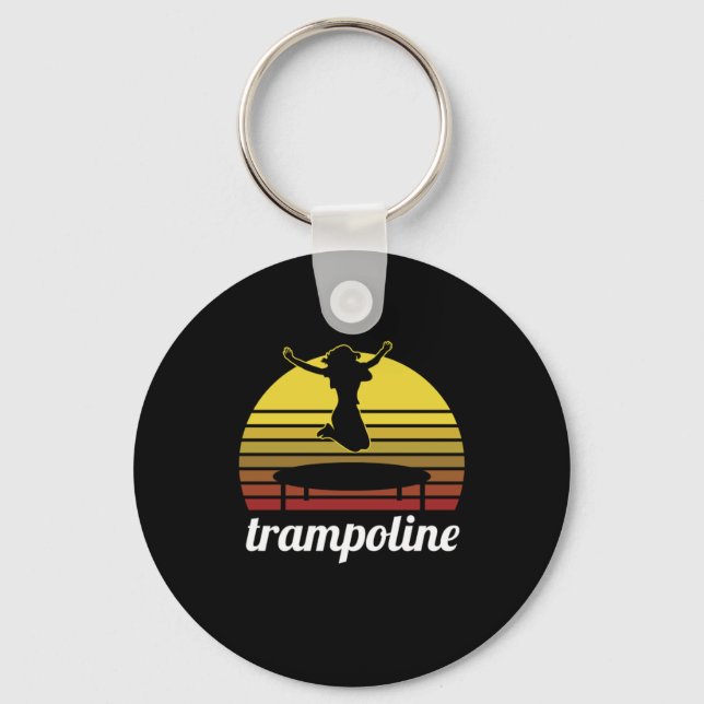 Trampolining Gymnastics Gymnasts Fitness Exercise  Key Ring (Front)