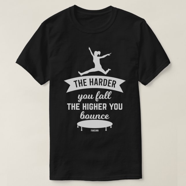 Trampolining Gymnastics Sports Equipment T-Shirt (Design Front)