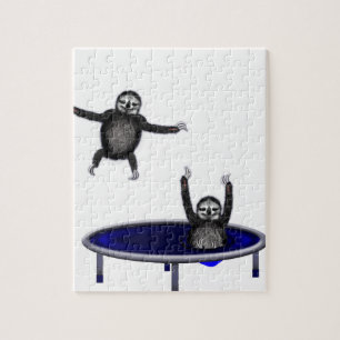 trampolining sloths jigsaw puzzle
