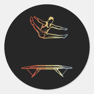 Trampolining Trampoline Classic Round Sticker