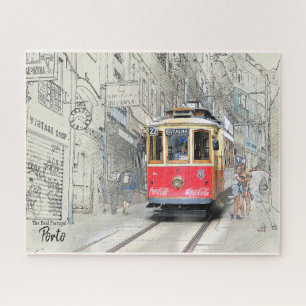 Trams of Porto Portugal Jigsaw Puzzle