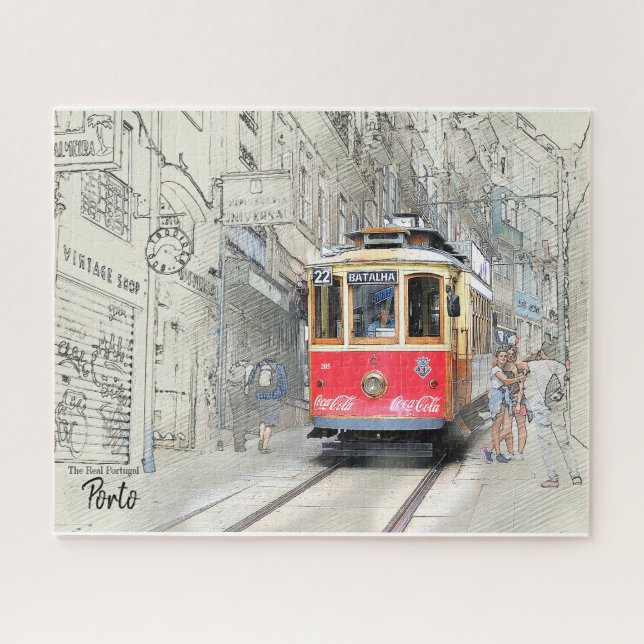 Trams of Porto Portugal Jigsaw Puzzle (Horizontal)