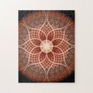 Trance Lotus Mandala Jigsaw Puzzle