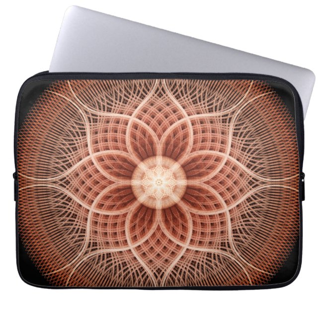 Trance Lotus Mandala Laptop Sleeve (Front)