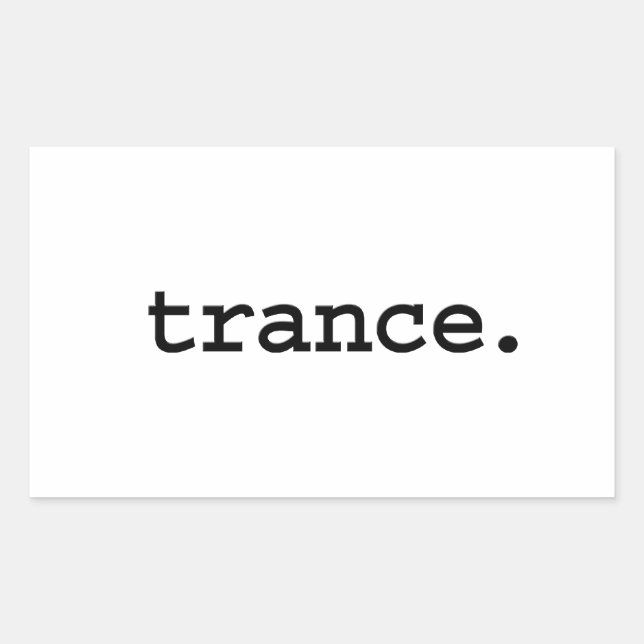 trance. rectangular sticker (Front)