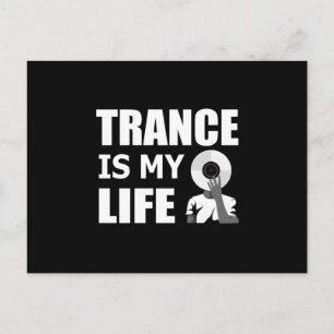 Trance Techno Music Rave DJ House Dance Gift Idea Postcard