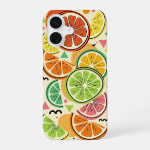 Tranche d'Agrume Rétro iPhone 16 Case
