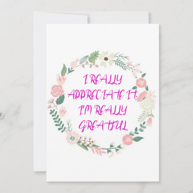 Trand thanku card  (Front)