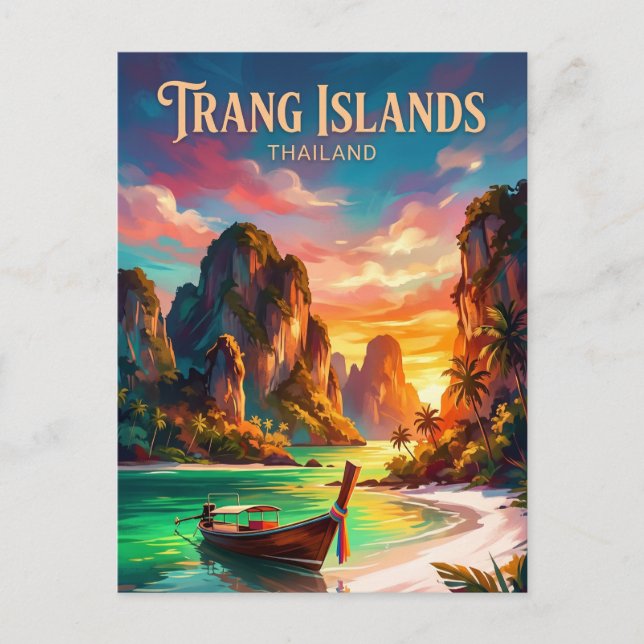 Trang Islands Thailand Postcard (Front)