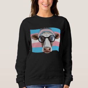 Trangender Pride Flag Colors and Trans Flag for Co Sweatshirt
