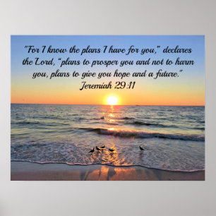TRANQUIL AND CALM JEREMIAH 29:11 SUNRISE POSTER