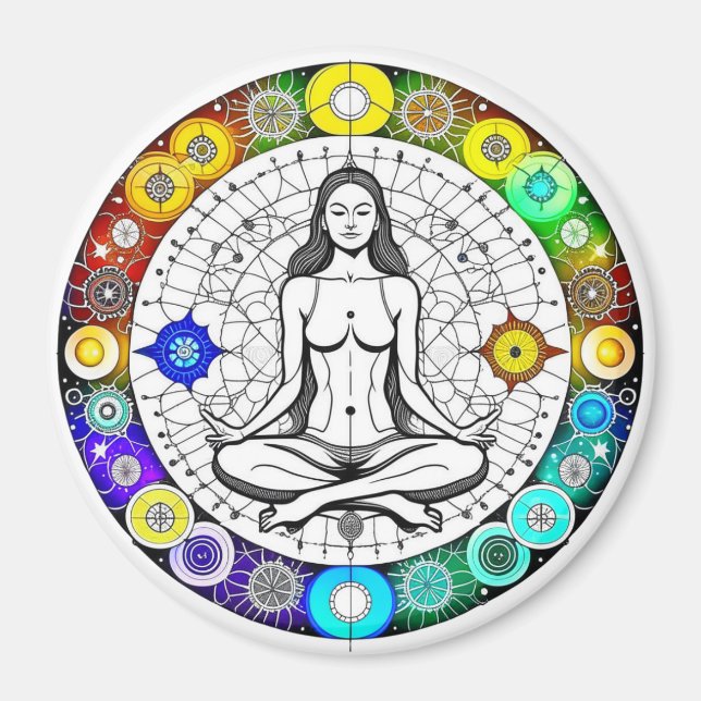 Tranquil and Serene Peaceful Meditation Magnet (Front)