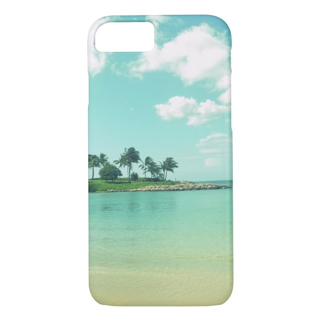Tranquil and Serene Turquoise Beach in Hawaii Case-Mate iPhone Case (Back)