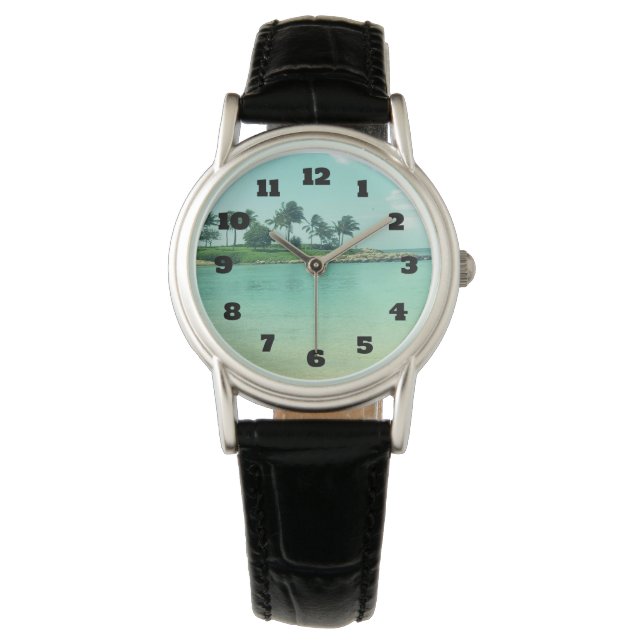 Tranquil and Serene Turquoise Beach in Hawaii Watch (Front)