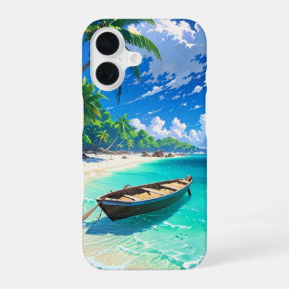 Tranquil Anime Tropical Island iPhone 16 Case