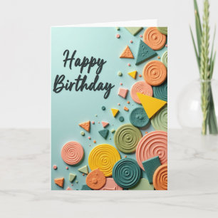 Tranquil Aqua Birthday Card