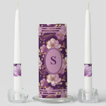 Tranquil Asian Purple Floral Personalised