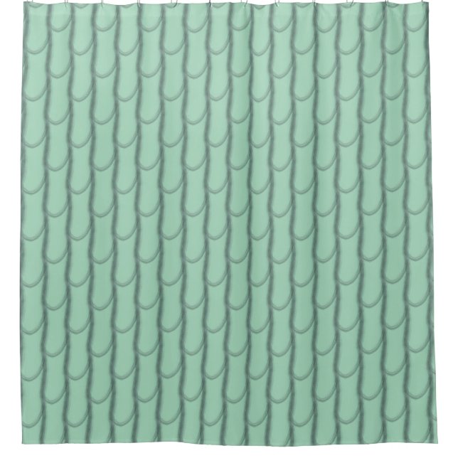  Tranquil Bamboo Stalks | Seamless Minimalist Patt Shower Curtain (Front)