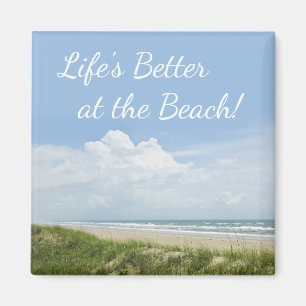 Tranquil Beach with Sand Dune Magnet