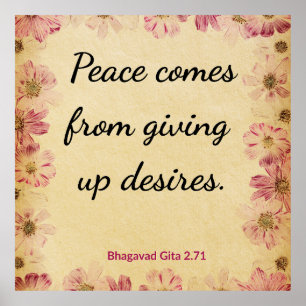 Tranquil Beige Pink Gita Give Up Desires Print