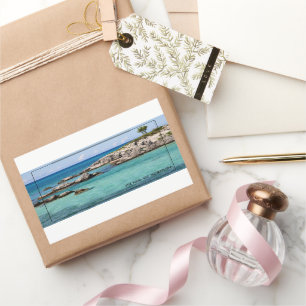 Tranquil Bermuda Ocean  Rectangular Sticker