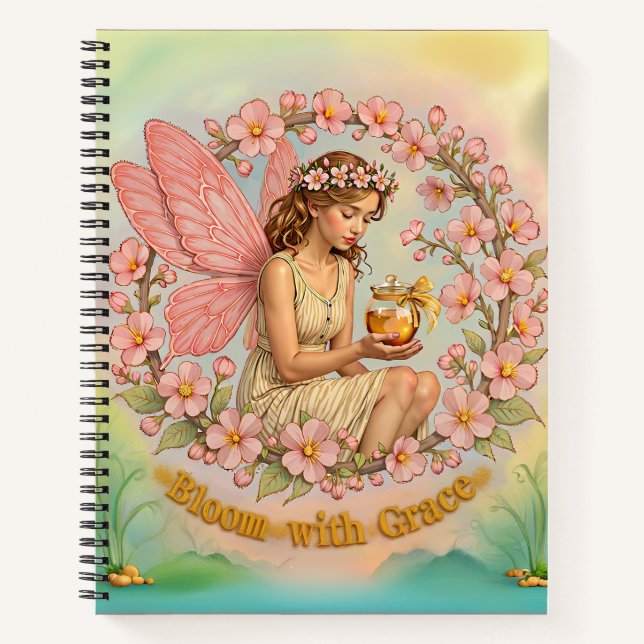 Tranquil Bloom with Grace Notebook (Front)