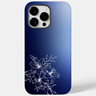 Tranquil Blooms: White Lily and  Leaves Case-Mate iPhone 14 Pro Max Case