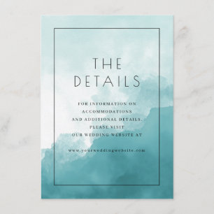 Tranquil Blue Watercolor Details Enclosure Card