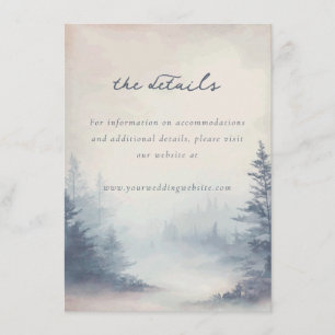 Tranquil Blue Watercolor Forest Enclosure Card