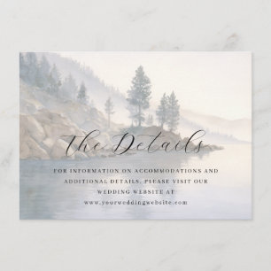 Tranquil Blue Watercolor Landscape Enclosure Card