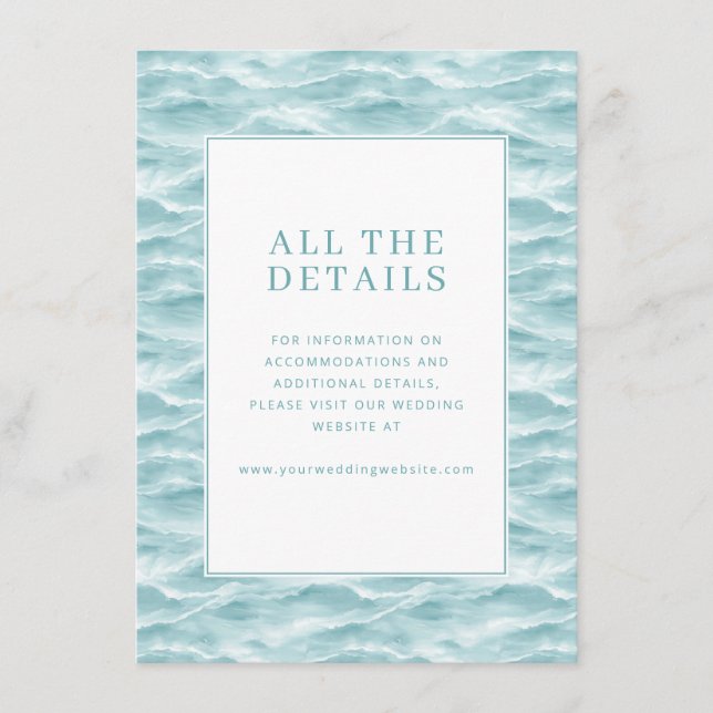 Tranquil Blue Wave Enclosure Card (Front)