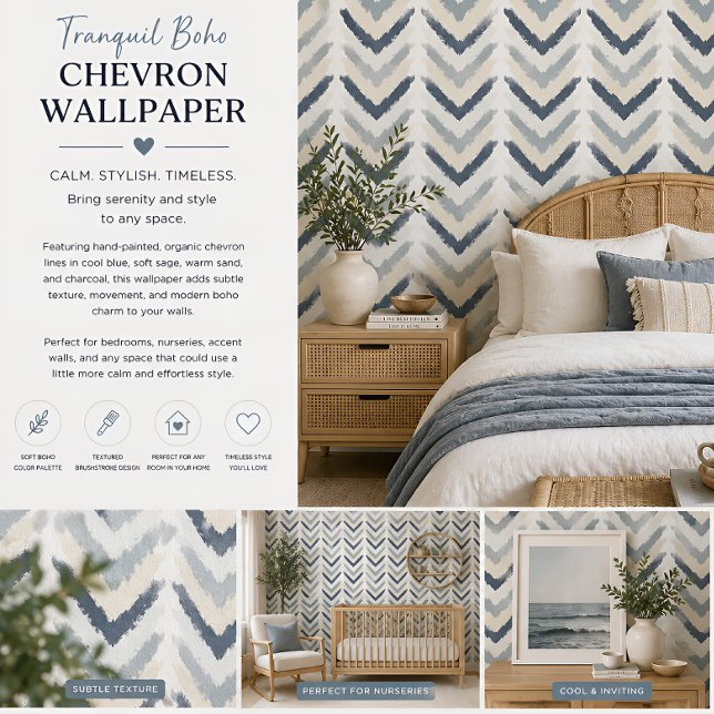 Tranquil Boho Chevron Wallpaper (Creator Uploaded)